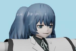 Saiko Yonebayashi Tokyo-Ghoul, girl, female, woman, people, human, xna, characters, rigged